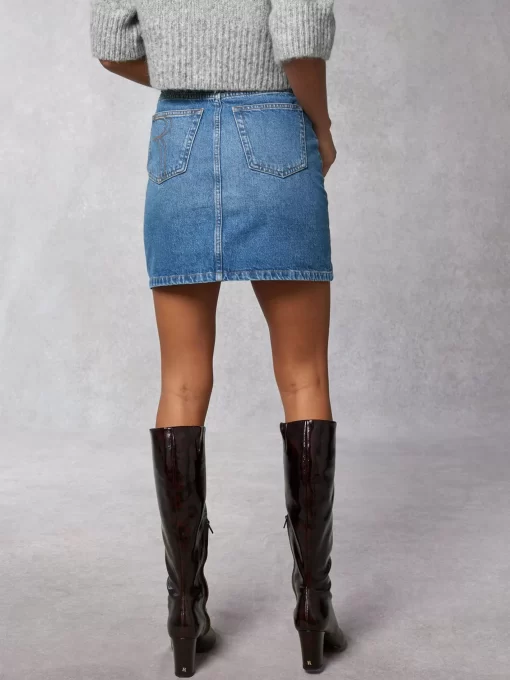 Clothing Rouje | Denise Skirt Indigo Double Stone