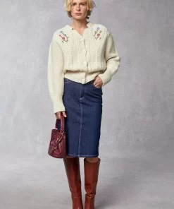 Clothing Rouje | Denitsa Skirt Uni Indigo Rinse