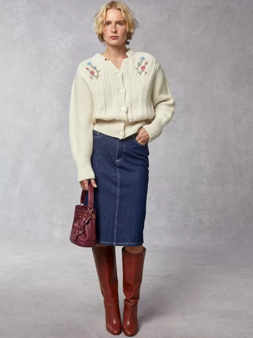Clothing Rouje | Denitsa Skirt Uni Indigo Rinse