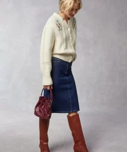 Clothing Rouje | Denitsa Skirt Uni Indigo Rinse