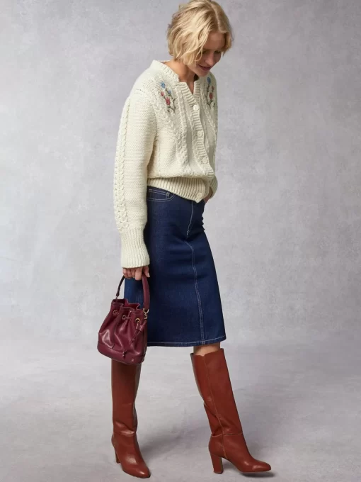 Clothing Rouje | Denitsa Skirt Uni Indigo Rinse