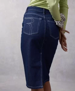 Clothing Rouje | Denitsa Skirt Uni Indigo Rinse