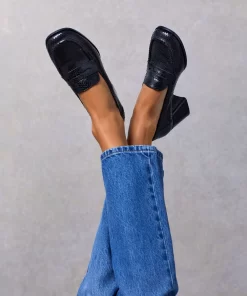 Accessories Rouje | Dorothee Loafers Python Noir