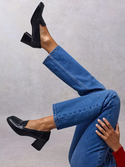 Accessories Rouje | Dorothee Loafers Python Noir