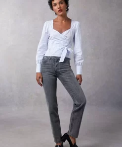 Clothing Rouje | Eddaline Blouse Raye Bleu