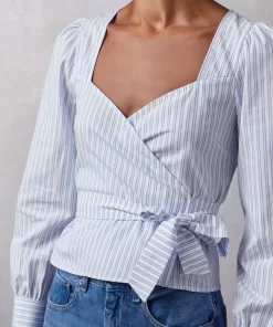 Clothing Rouje | Eddaline Blouse Raye Bleu