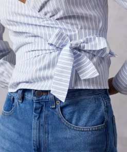 Clothing Rouje | Eddaline Blouse Raye Bleu