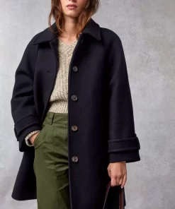 Clothing Rouje | Edwin Coat Uni Marine