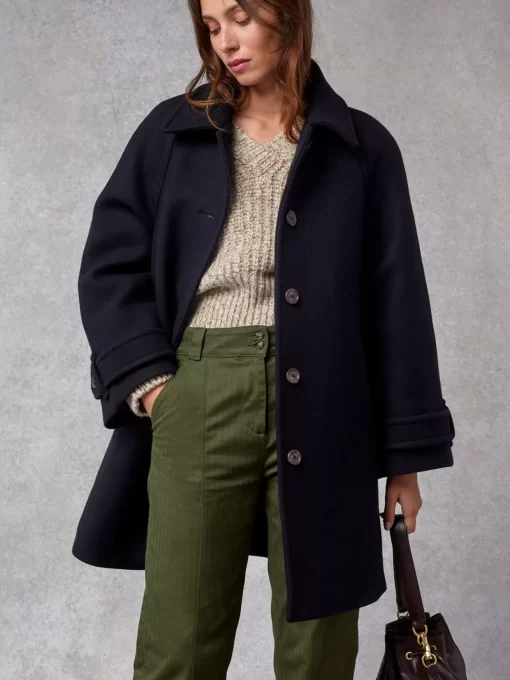 Clothing Rouje | Edwin Coat Uni Marine