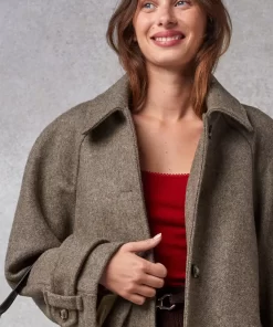 Clothing Rouje | Edwin Coat Uni Taupe