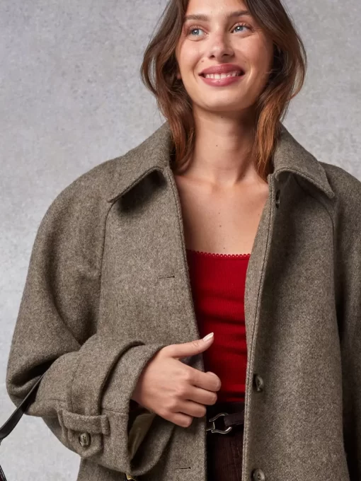 Clothing Rouje | Edwin Coat Uni Taupe