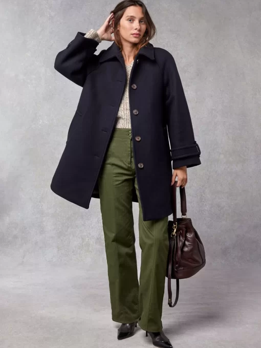Clothing Rouje | Edwin Coat Uni Marine