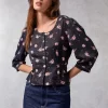 Clothing Rouje | Eleonore Top Petunias Marine