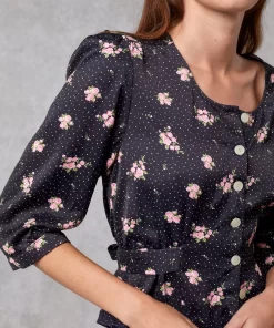 Clothing Rouje | Eleonore Top Petunias Marine