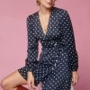 Clothing Rouje | Gabinette Dress Pois Marine