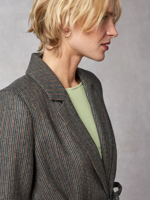 Clothing Rouje | Gaspard Jacket Chevron Raye Sapin