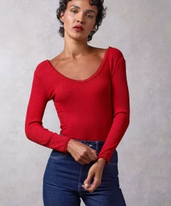 Clothing Rouje | Gio Top Uni Rouge