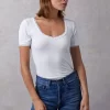 Clothing Rouje | Giuia Top Uni Blanc