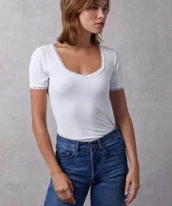 Clothing Rouje | Giuia Top Uni Blanc