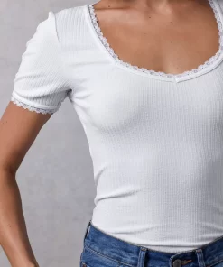 Clothing Rouje | Giuia Top Uni Blanc