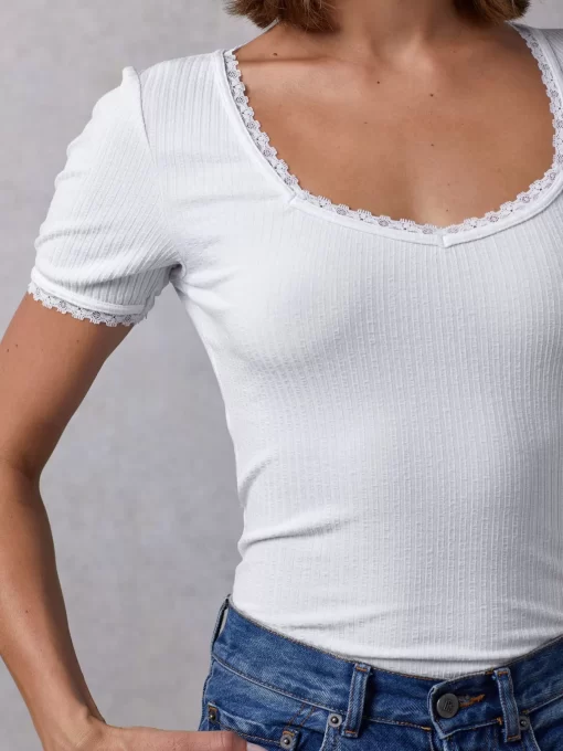 Clothing Rouje | Giuia Top Uni Blanc