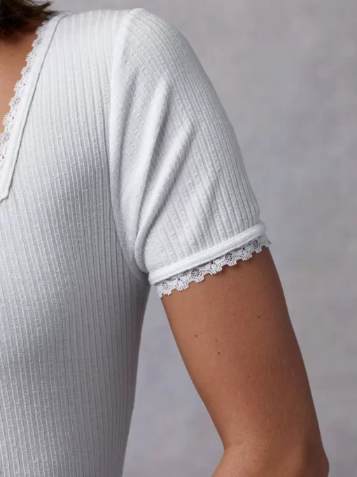 Clothing Rouje | Giuia Top Uni Blanc