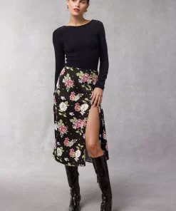Clothing Rouje | Glorie Skirt Amaryllis Noir