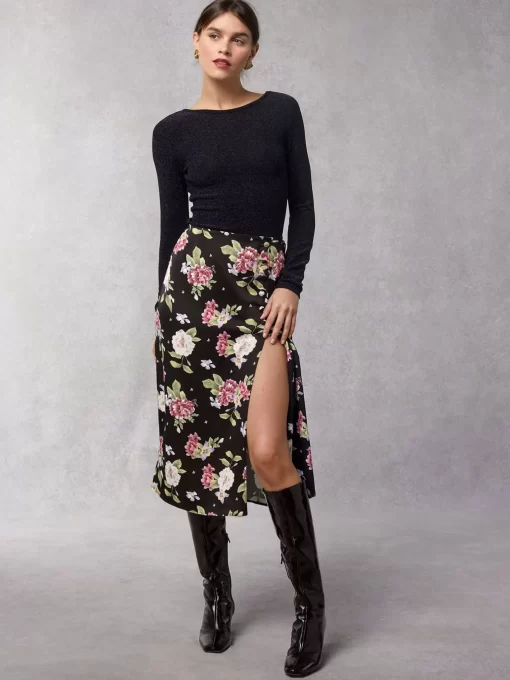 Clothing Rouje | Glorie Skirt Amaryllis Noir