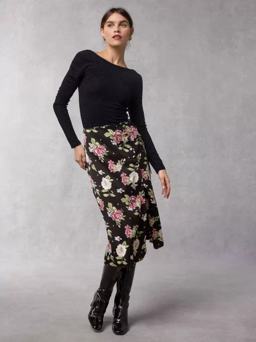 Clothing Rouje | Glorie Skirt Amaryllis Noir