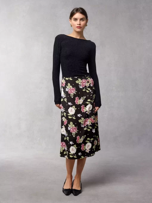Clothing Rouje | Glorie Skirt Amaryllis Noir