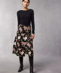 Clothing Rouje | Glorie Skirt Amaryllis Noir