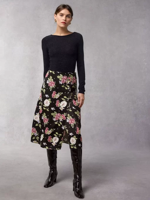 Clothing Rouje | Glorie Skirt Amaryllis Noir