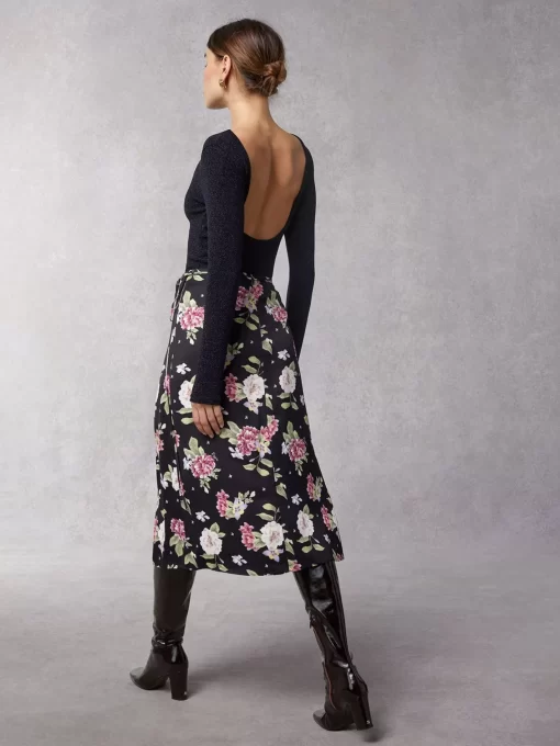 Clothing Rouje | Glorie Skirt Amaryllis Noir