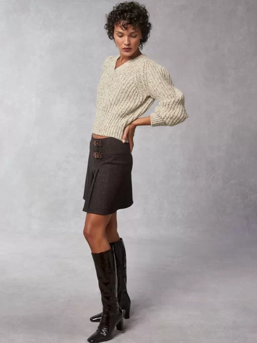 Clothing Rouje | Ilyes Skirt Tweed Marron