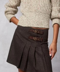 Clothing Rouje | Ilyes Skirt Tweed Marron