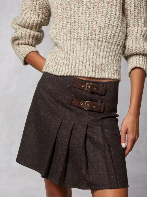 Clothing Rouje | Ilyes Skirt Tweed Marron