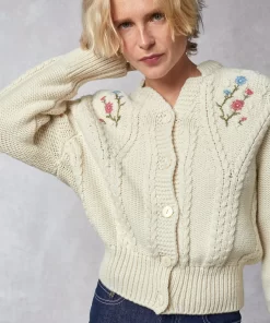 Clothing Rouje | Ima Cardigan Uni Ecru