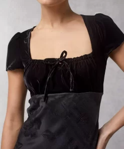 Clothing Rouje | Ines Dress Velours Noir