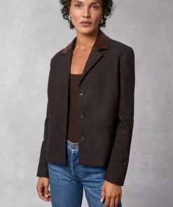 Clothing Rouje | Isia Jacket Tweed Marron