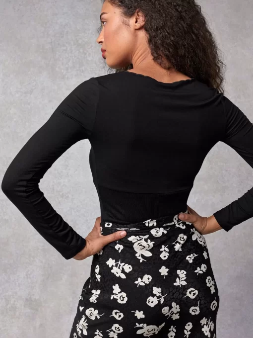 Clothing Rouje | Ivana T-Shirt Uni Noir