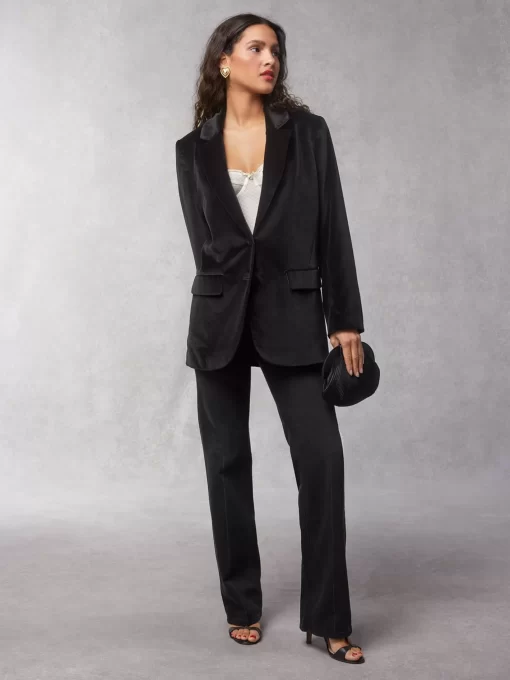 Clothing Rouje | Jacques Jacket Velours Noir