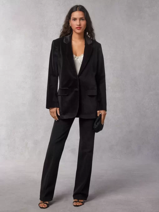 Clothing Rouje | Jacques Jacket Velours Noir