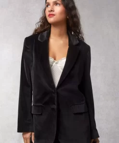 Clothing Rouje | Jacques Jacket Velours Noir