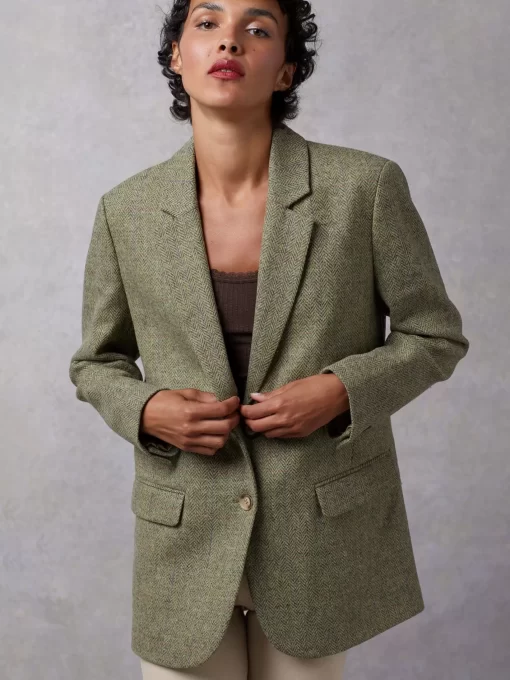 Clothing Rouje | Jacques Jacket Chevron Carreaux Menthe
