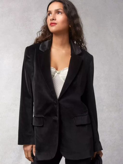 Clothing Rouje | Jacques Jacket Velours Noir
