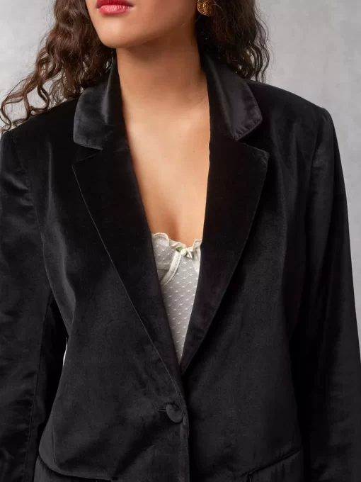 Clothing Rouje | Jacques Jacket Velours Noir