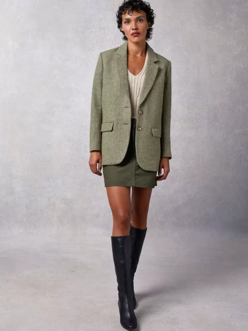 Clothing Rouje | Jacques Jacket Chevron Carreaux Menthe