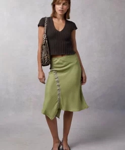 Clothing Rouje | Jarne Skirt Jacquard Tilleul