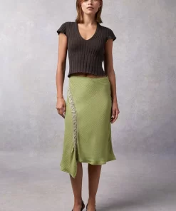 Clothing Rouje | Jarne Skirt Jacquard Tilleul