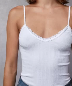 Clothing Rouje | Lio Top Uni Blanc